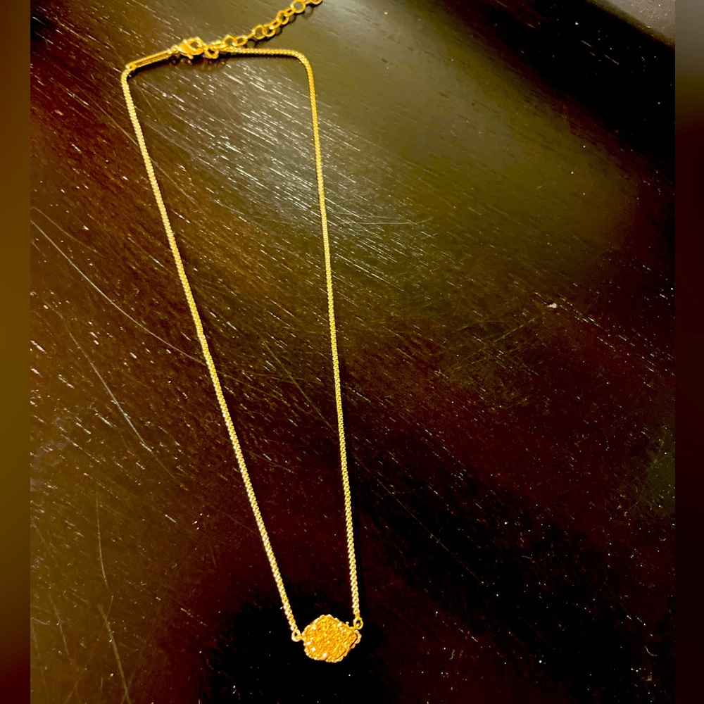 Beautiful rose gold druzy pendant!